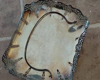 Silver Plated Footed Tray