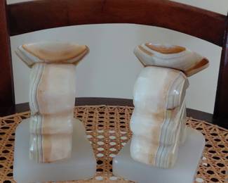 Carved Onyx Bookends third image