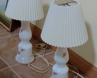 Vintage Milk Glass Lamps