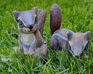 Ceramic Chipmunk  Squirrel Figurines