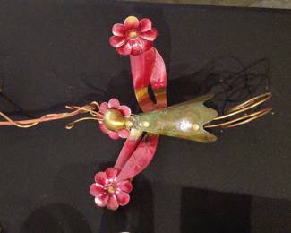 Handcrafted Metal Hummingbird Garden Suncatcher with Flower Accent second image