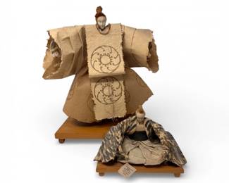 47 Setof2HandcraftedJapanesePaperDollsAbacaRiceStraw