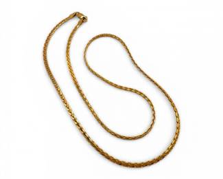34 14kGold18BeautifulThickWovenChainNecklace905g