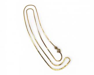 94 14KGoldDiamondCutFlatChainItaly472g