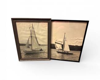 21 VintageFramedSailingBoatPhotographsNauticalWallArt