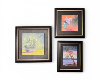 39 Setof3FramedOriginalPaintingsbyMaryMcCann