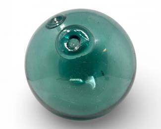 59 LargeBlownGlassFishingFloatAquaNauticalDecor