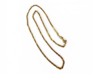 67 14KGoldDiamondCutCurbChainGreatCondition222g