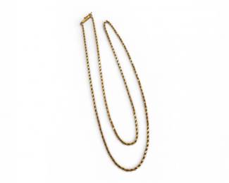 73 14KGoldDiamondCutRopeChainwHighQualityClasp542g