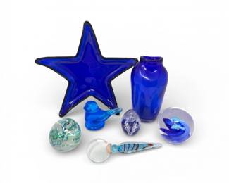 50 ArtGlassPaperweightsFigurinesVaseStarBowlMuranoStyle