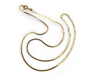 115 14KGoldFlatCobraChainNecklace148g