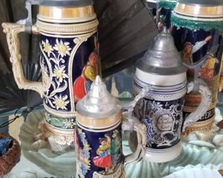 German steins. 