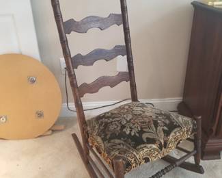Antique Ladder Back Rocking Chair