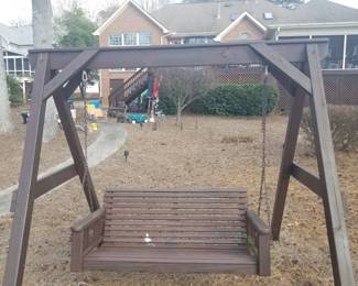 Wooden Patio Swing