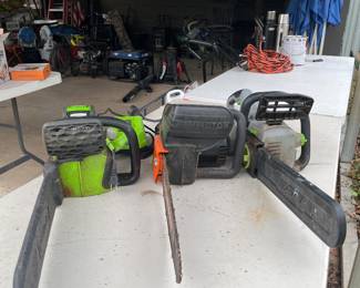 3 ChainSaws All Working