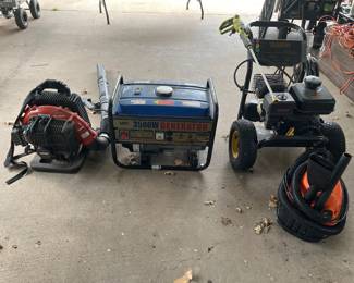 Generator, Power Washer and Backpack Lawn Blower