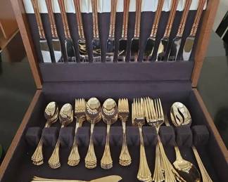 Gold Tone Silverware