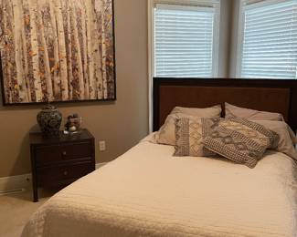 Queen bed and decor