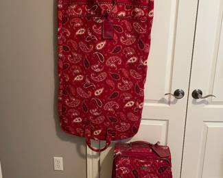 Vera Bradley, garment bag and suitcase