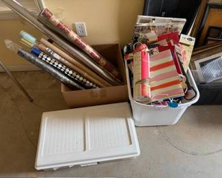 holiday wrap and decorations