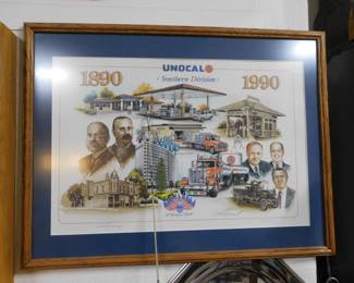 Limited edition lithograph by artist Bob Wynne for the 100th Anniversary of Union Oil  (NOT many of these around!)