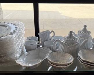 White Plates with Coffee Server