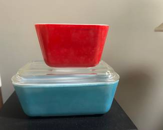 Pyrex Red and Blue