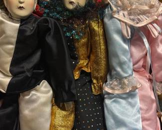 Vintage Mime Clown dolls