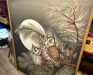 Extra large owl painting