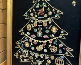 Vintage lighted Jewelry Tree