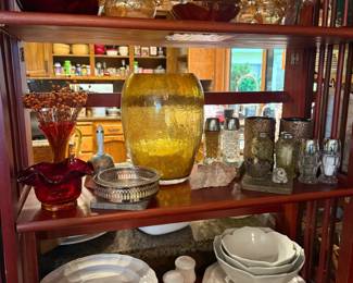 Flame and amber glass