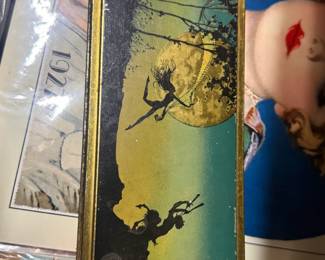 Antique glove tin box