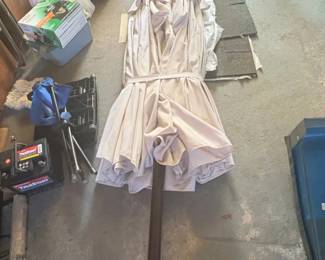 Light Beige Outdoor Patio Umbrella Canopy