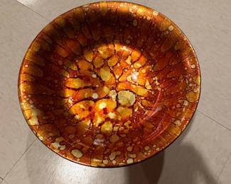 Large Decorative Pedestal Bowl  WMF Ikora Glass second image