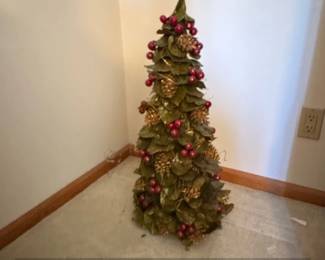 Artificial Christmas Tree with Berries and Pinecones