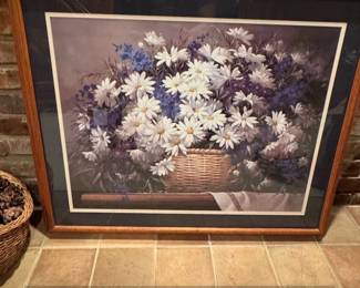 Framed Floral Still Life Print by R. Colao
