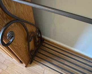 Wrought Iron Quilt Rack with Shelf second image