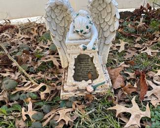 Angel Memorial Statue with Poem It broke our hearts to lose you