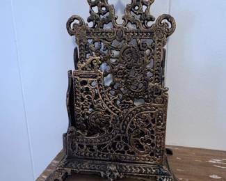 Ornate Cast Iron Letter Holder
