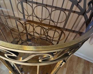 Wrought Iron Birdcage Wine Bar Cabinet third image