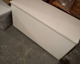 White Storage Ottoman or Bench