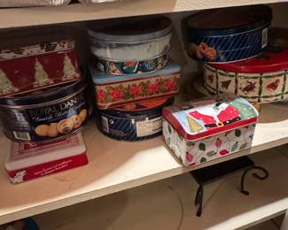 Collection of Vintage Christmas Tins