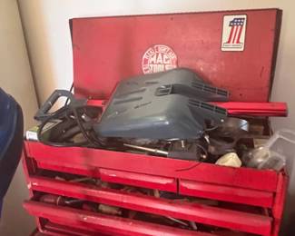 Mac Tools Red Metal Toolbox with HarleyDavidson Decal