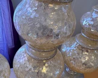 Set of Glitter Glass Finials second image