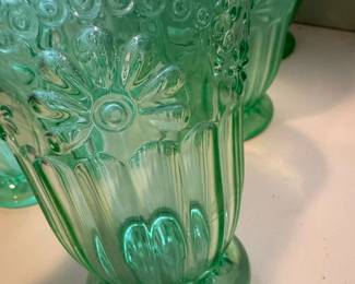 Green Embossed Floral Tumblers second image