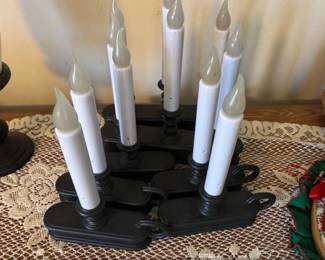 Set of LED Electric Candles with Black Bases