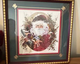Framed Old World Santa Print by Peggy Abrams