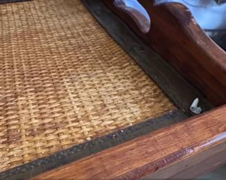 Vintage Mahogany Butlers Tray Coffee Table with Folding Stand second image