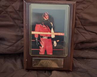 Vintage WWF Kane The Big Red Machine Framed Photo Plaque