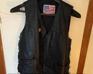 HarleyDavidson Cycle Wear U.S.A. Leather Vest